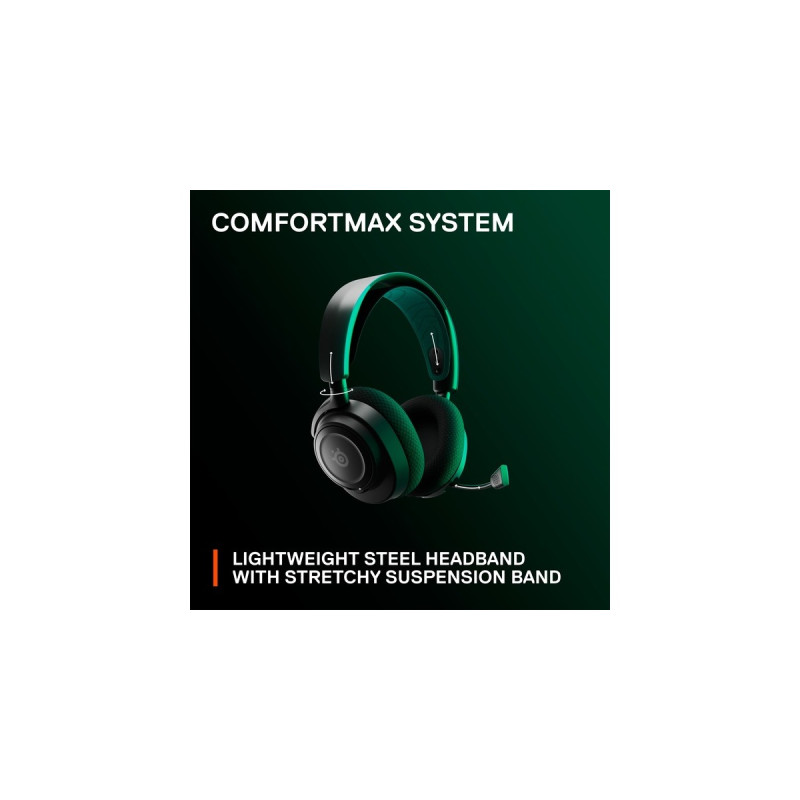 SteelSeries Arctis Nova 7X, Gaming-Headset(schwarz/grün, USB-C, Bluetooth)