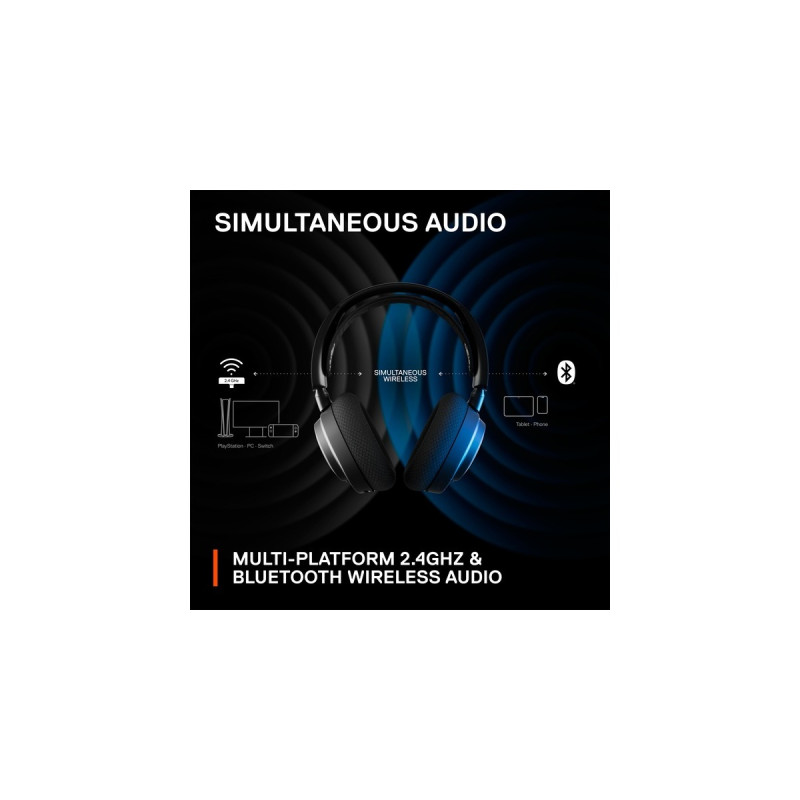 SteelSeries Arctis Nova 7, Gaming-Headset(schwarz, USB-C, Bluetooth)