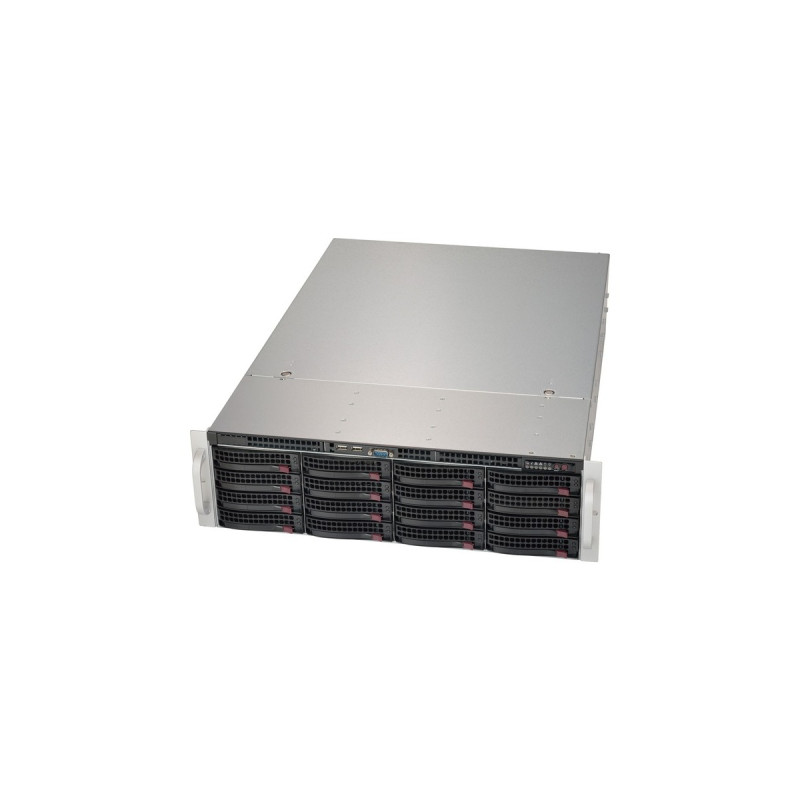 Supermicro CSE-836BE2C-R1K03JBOD, Rack-Gehäuse(schwarz, 3 Höheneinheiten, inkl.redundantes 1000-Watt-Netzteil)