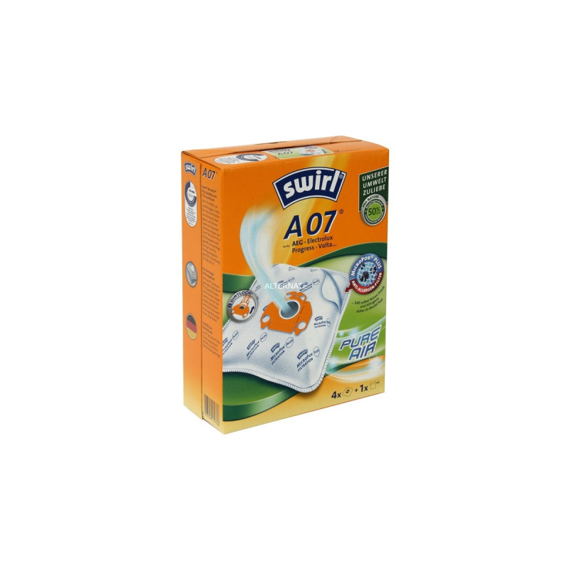 Swirl Staubsaugerbeutel A07 MicroPor Plus(4 Beutel, 1 Abluftfilter)