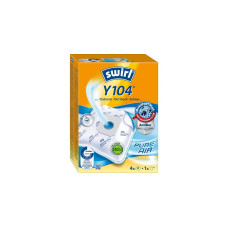 Swirl Staubsaugerbeutel Y 104 EcoPor(4 Beutel + 1 Filter, für Clatronic, Dirt Devil, Zelmer)