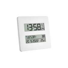 TFA Digitale Funkuhr TIMELINE mit Temperatur, Wecker(weiß)
