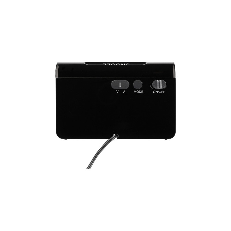 TFA Digitaler Funk-Wecker ICON mit roter LED(schwarz)