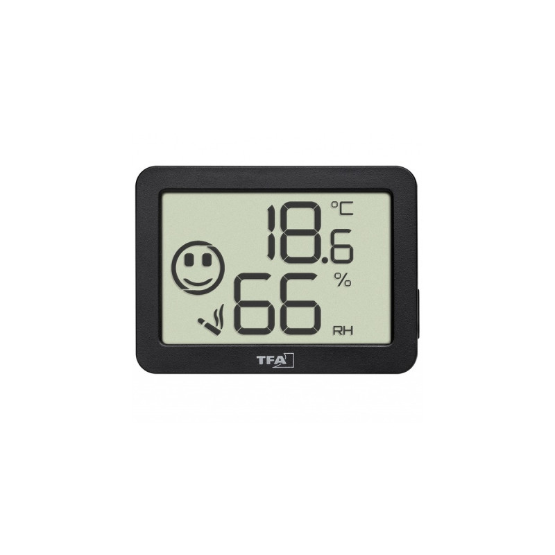 TFA Digitales Thermo-Hygrometer 30.5055, Thermometer(schwarz, 4 Einsatzgebiete: Raumklima, Musikinstrumente, Terrarium, Humidor)