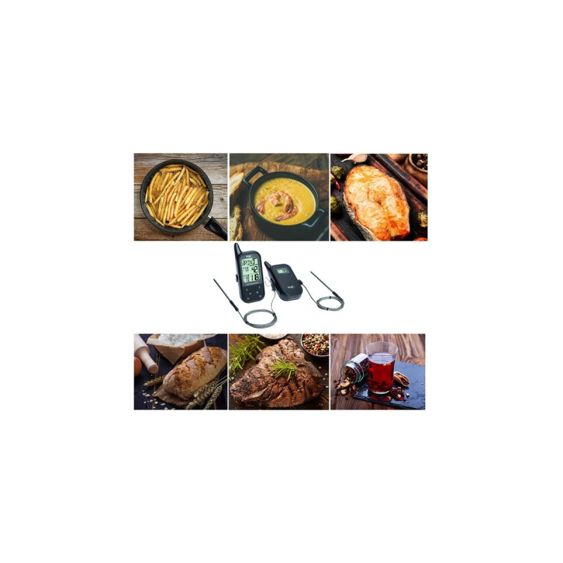 TFA Funk-Ofenthermometer Küchen-Chef Twin(schwarz)