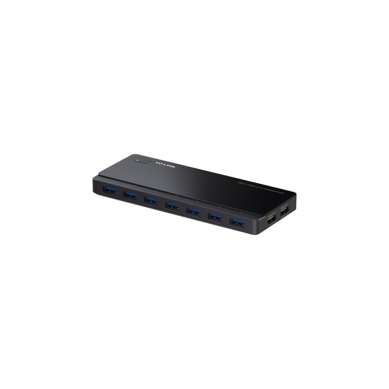 TP-Link 7-Port-USB-3.0-Hub mit 2 Ladeports (UH720), USB-Hub(schwarz, inkl. Netzadapter)