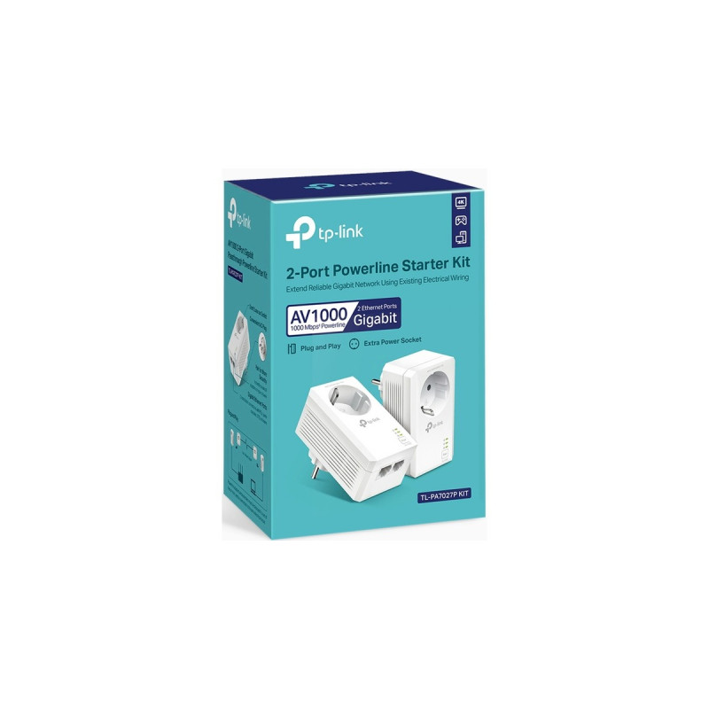TP-Link TL-PA7027P Kit, Powerline(weiß, Outlet)