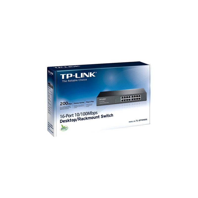 TP-Link TL-SF1016DS V3.0, Switch(schwarz)