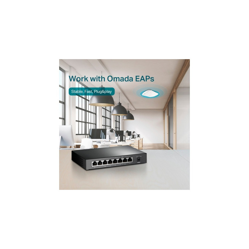 TP-Link TL-SG1008P, Switch(schwarz)