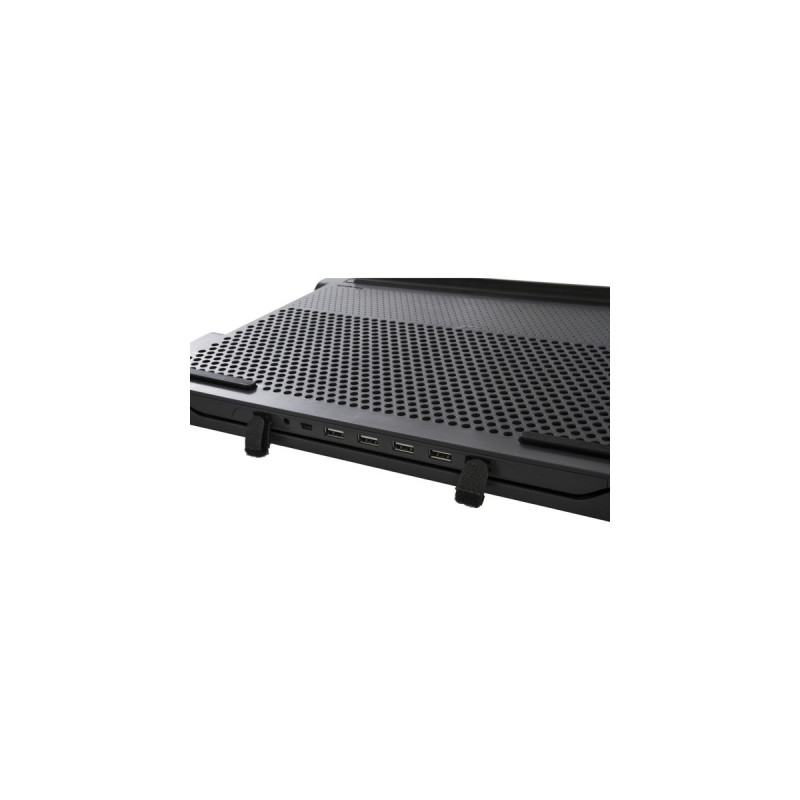 Targus Chill Mat mit 4-Port 2.0 Hub, Notebook-Kühler(schwarz/grau, für Notebooks bis 43,18 (17