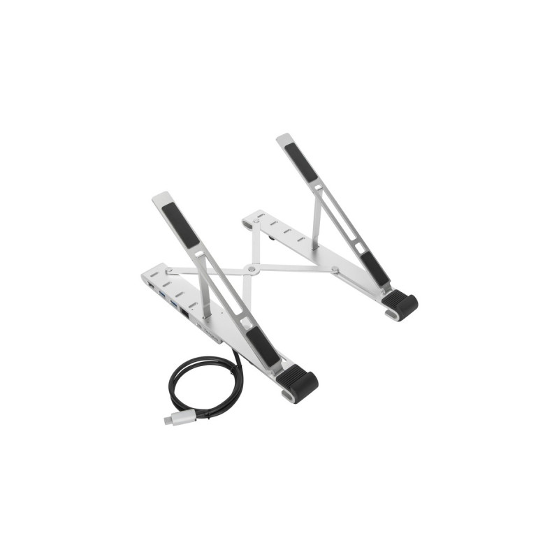 Targus Tragbarer Ständer mit Dock(silber, USB-A, USB-C, HDMI)