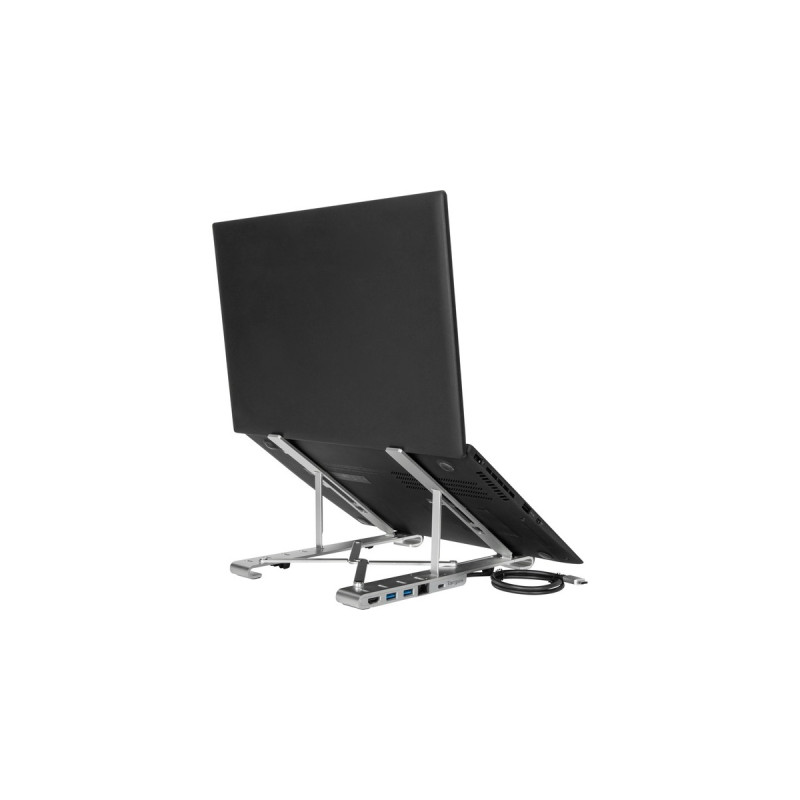 Targus Tragbarer Ständer mit Dock(silber, USB-A, USB-C, HDMI)
