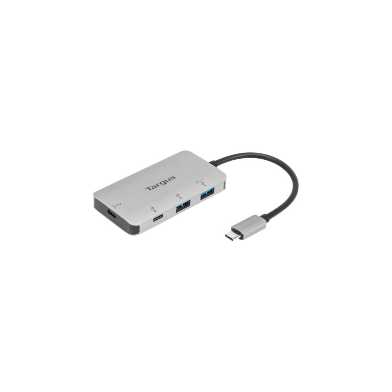 Targus USB-C Mult-Hub 2xUSB/-A und -C, USB-Hub(silber)