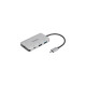 Targus USB-C Mult-Hub 2xUSB/-A und -C, USB-Hub(silber)