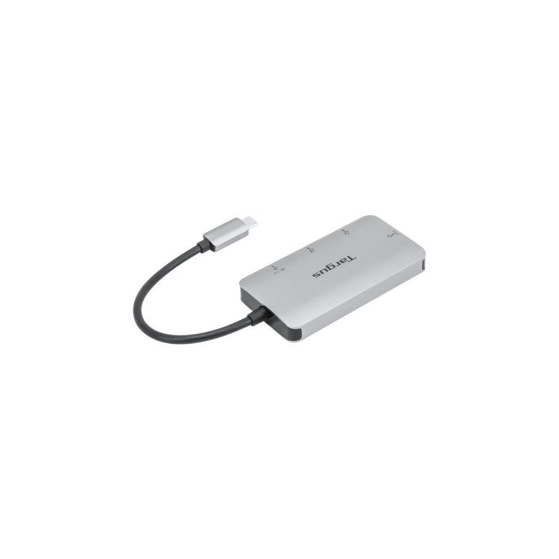 Targus USB-C Mult-Hub 2xUSB/-A und -C, USB-Hub(silber)
