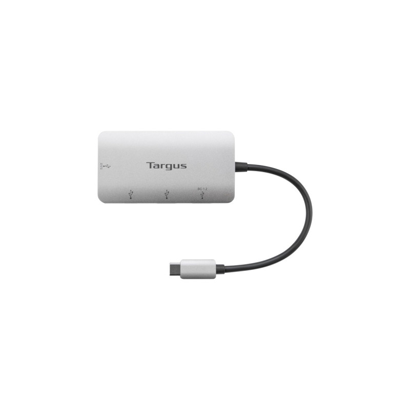 Targus USB-C Mult-Hub 2xUSB/-A und -C, USB-Hub(silber)