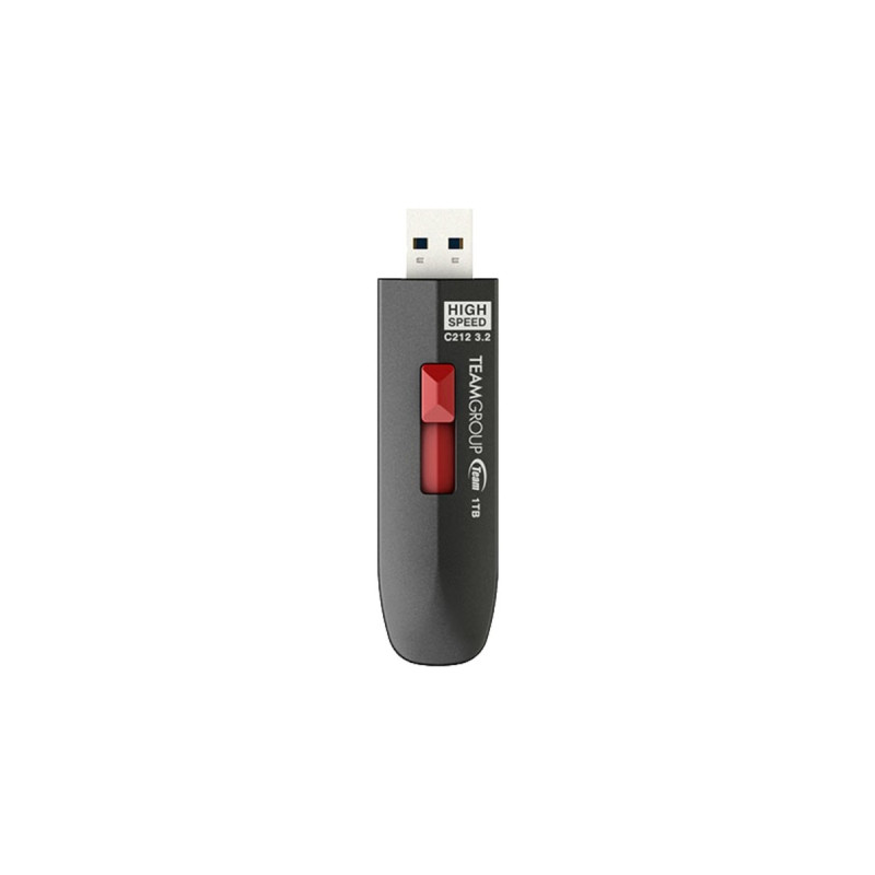 Team Group C212 1 TB, USB-Stick(schwarz/rot, USB-A 3.2 Gen 2)