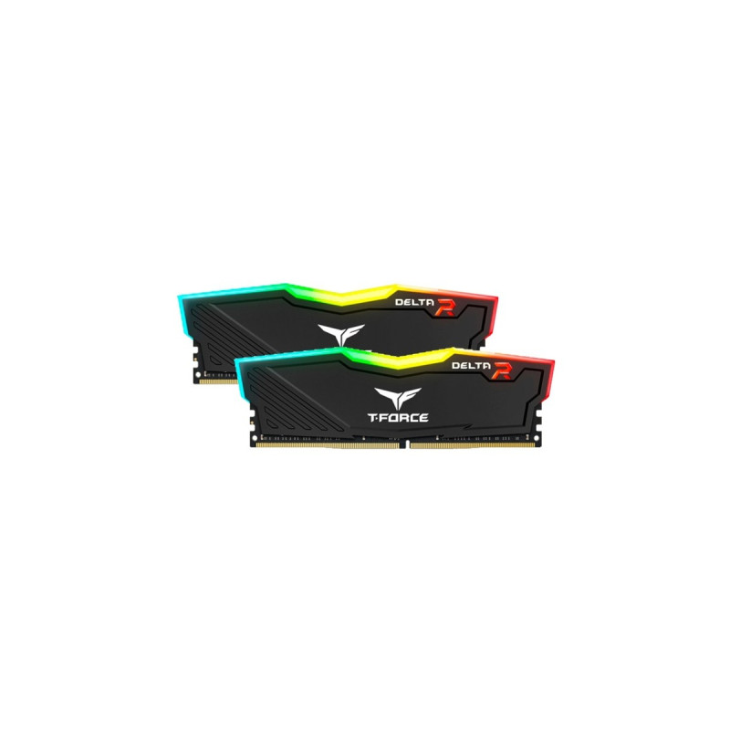 Team Group DIMM 32 GB DDR4-3200 (2x 16 GB) Dual-Kit, Arbeitsspeicher(schwarz, TF3D432G3200HC16FDC01, Delta RGB, INTEL XMP)