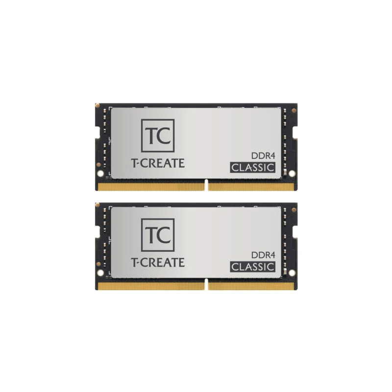 Team Group SO-DIMM 16 GB DDR4-3200 (2x 8 GB) Dual-Kit, Arbeitsspeicher(silber, TTCCD416G3200HC22DC-S01, T-CREATE CLASSIC )
