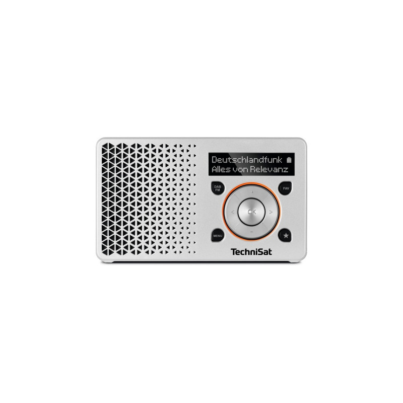 TechniSat DIGITRADIO 1(silber/orange, UKW, DAB+, Klinke)