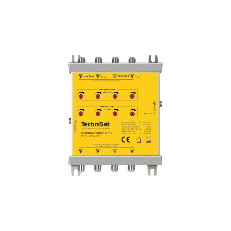 TechniSat Zwischenverstärker 4Z-WB(silber/gelb)