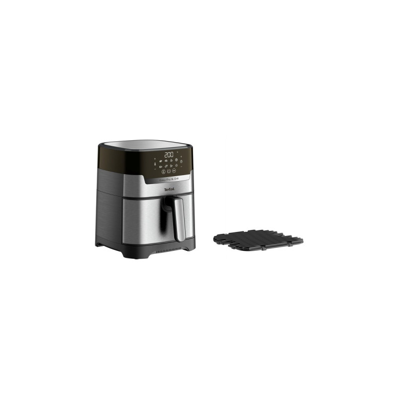 Tefal 2-in-1 Easy Fry & Grill Deluxe EY 505D, Heißluftfritteuse(edelstahl/schwarz)
