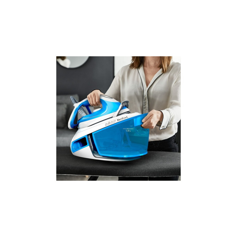Tefal Express Airglide SV 8002, Dampfbügelstation(blau/weiß)