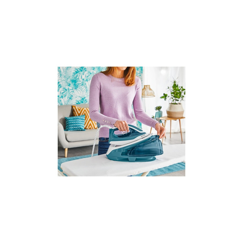 Tefal Express Easy SV 6131, Dampfbügelstation(weiß/türkis)