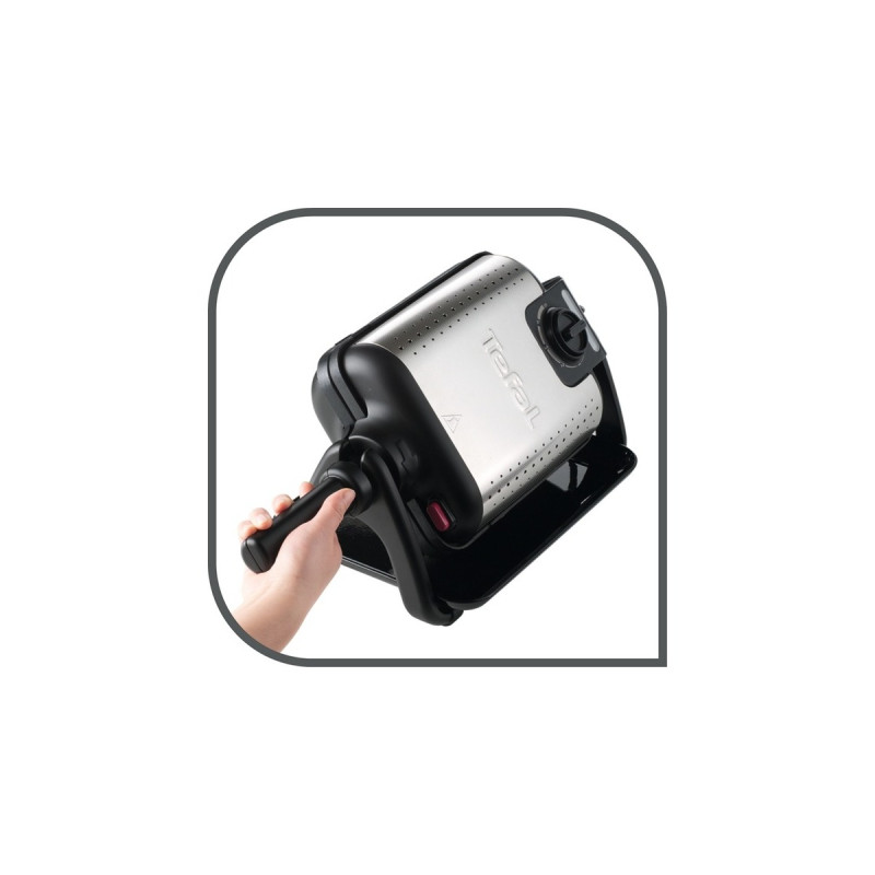 Tefal King Size Waffeleisen WM756D(schwarz/silber, 1.200 Watt)