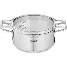 Tefal Kochtopf Nordica, Ø 20cm(edelstahl, mit Glas-Siebdeckel)