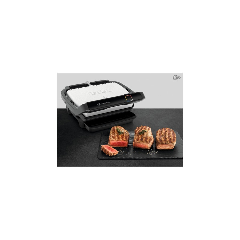 Tefal Optigrill Elite GC750D, Kontaktgrill(silber/schwarz, 2.000 Watt)