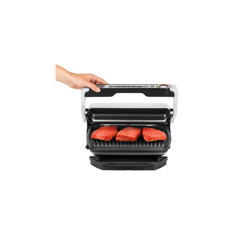 Tefal Optigrill GC705D, Kontaktgrill(silber, 2.000 Watt)