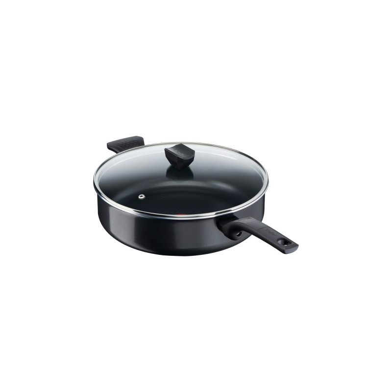 Tefal Schmorpfanne Easy Cook & Clean, Ø 24cm(schwarz, mit Glasdeckel)