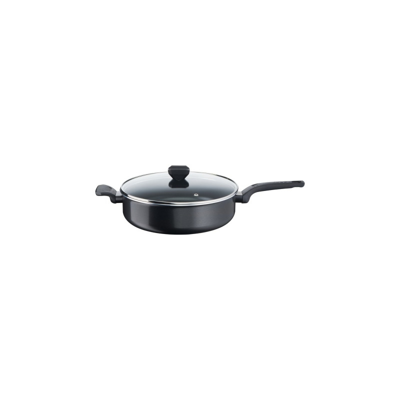 Tefal Schmorpfanne Easy Cook & Clean, Ø 24cm(schwarz, mit Glasdeckel)
