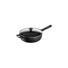 Tefal Schmorpfanne Trattoria Pro, Ø 28cm(schwarz, mit Glasdeckel)