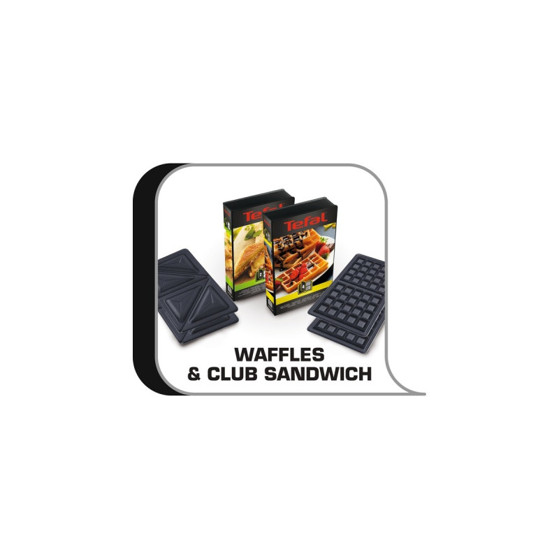 Tefal Snack Collection SW852D, Sandwichmaker(silber/schwarz, 700 Watt, mit 2 Platten-Sets)