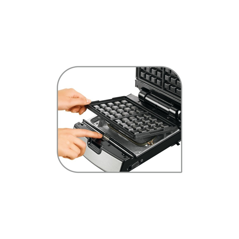 Tefal Snack Collection SW852D, Sandwichmaker(silber/schwarz, 700 Watt, mit 2 Platten-Sets)