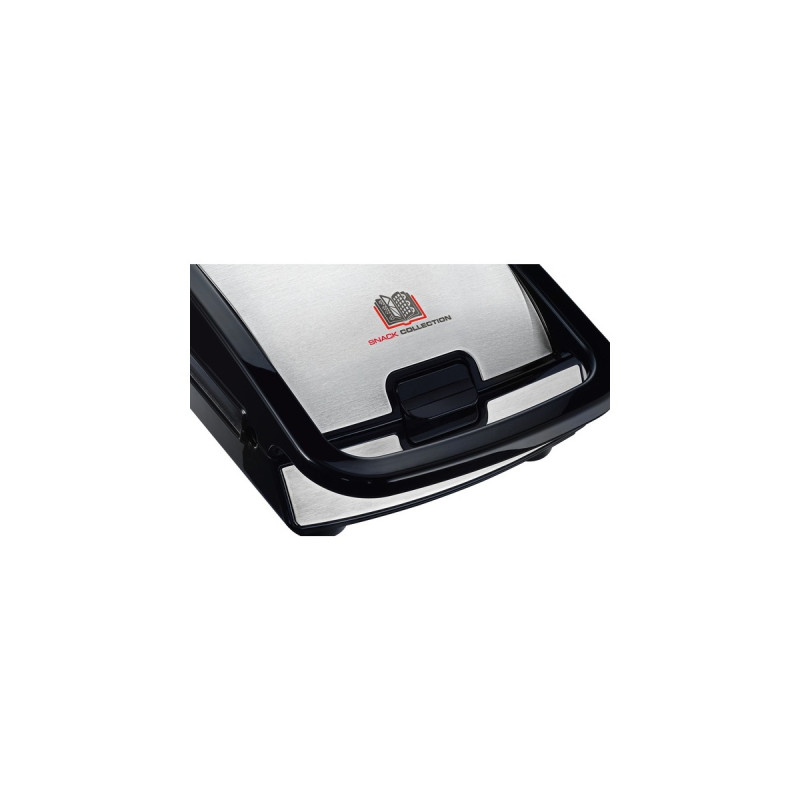 Tefal Snack Collection Set SW854D, Sandwichmaker(edelstahl/schwarz, 700 Watt, mit 4 Platten-Sets)