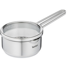 Tefal Stielkasserolle Nordica, Ø 16cm, Topf(edelstahl, mit Glas-Siebdeckel)