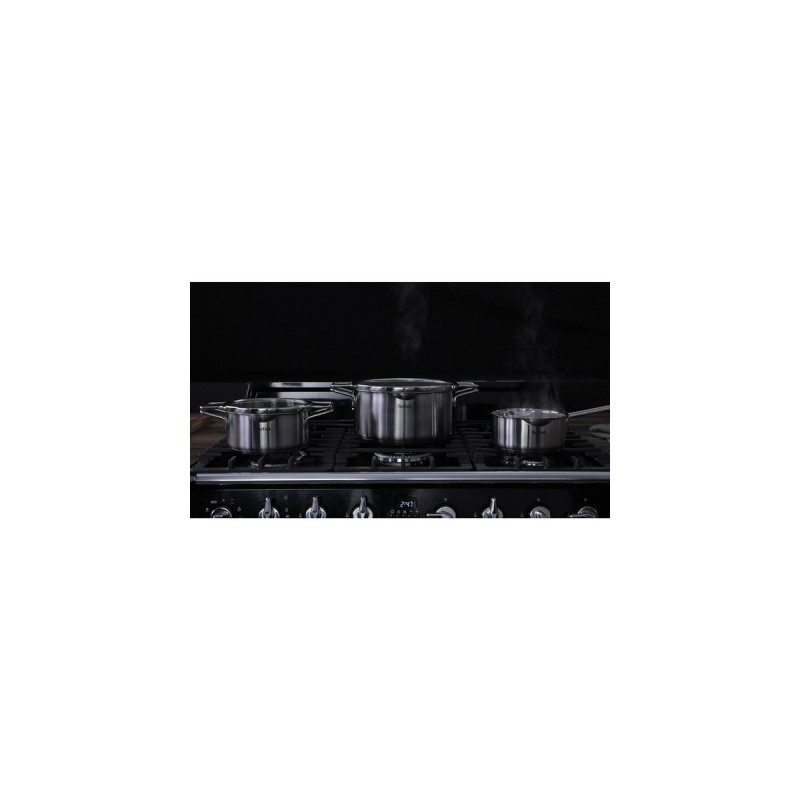 Tefal Topf-Set Nordica H852S3, Ø 16cm/20cm/24cm(edelstahl, 3-teilig, mit Glas-Siebdeckel)