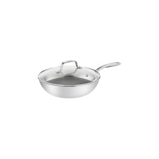 Tefal Wok-Pfanne Eternal Mesh, Ø 28cm(edelstahl, mit Glasdeckel)