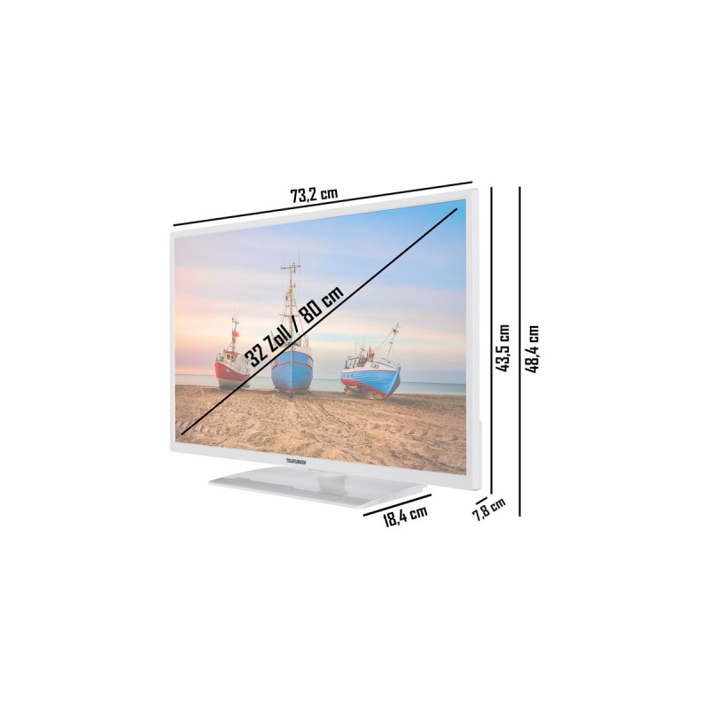 Telefunken XF32N550M-W, LED-Fernseher(80 cm (32 Zoll), weiß, FullHD, Triple Tuner, HDMI)
