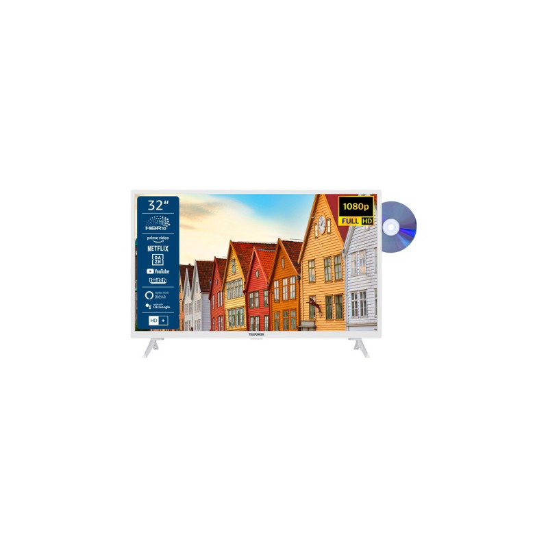 Telefunken XF32SN550SD-W, LED-Fernseher(80 cm (32 Zoll), weiß, FullHD, Triple Tuner, SmartTV)