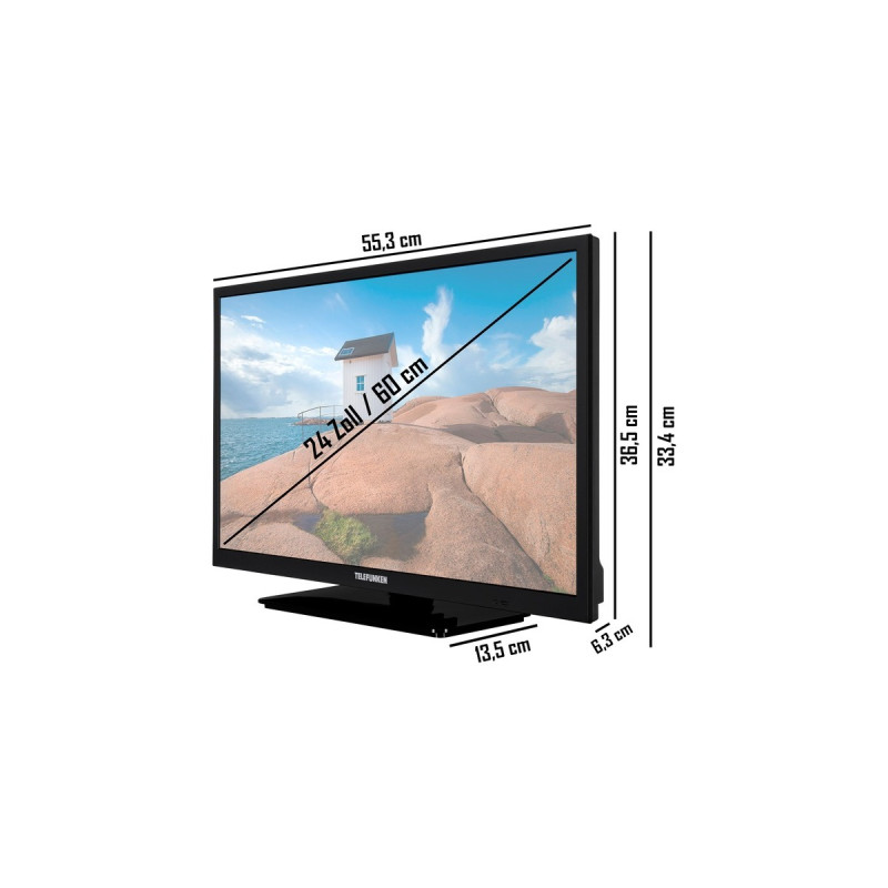 Telefunken XH24SN550MVD, LED-Fernseher(60 cm (24 Zoll), schwarz, WXGA, Triple Tuner, HDR)