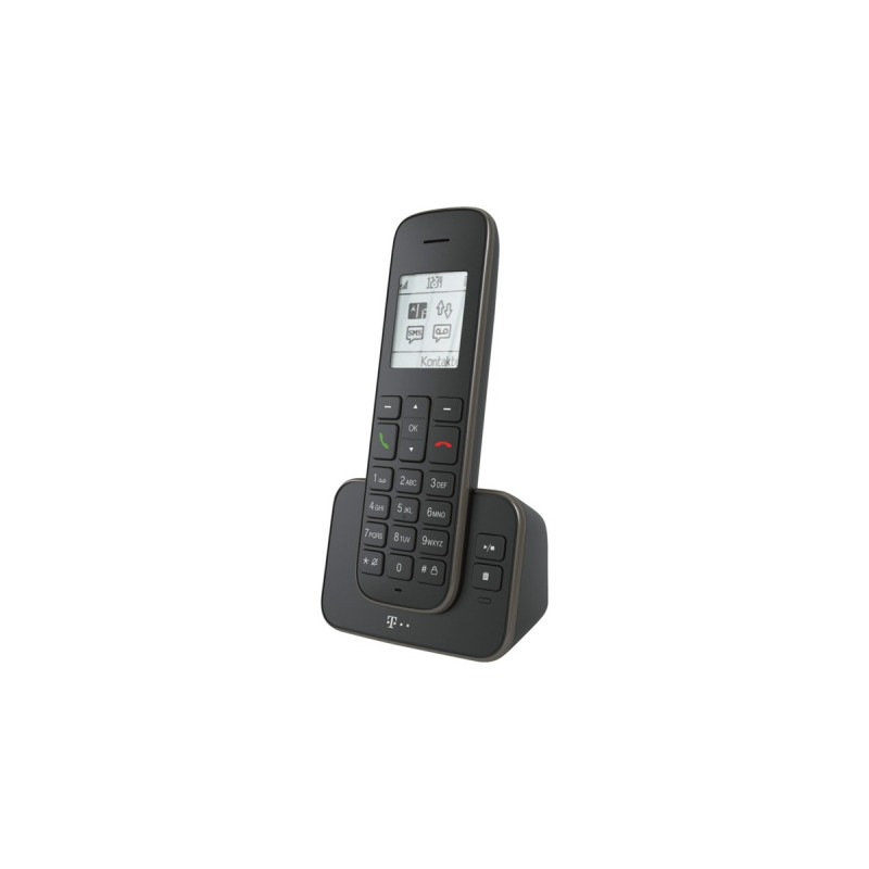 Telekom Sinus A 207, analoges Telefon(schwarz, Anrufbeantworter, Outlet)