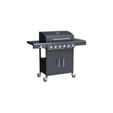 Tepro Gasgrill Cincinnati, mit Seitenbrenner(schwarz (matt), 14 kW)