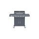Tepro Gasgrill Cincinnati, mit Seitenbrenner(schwarz (matt), 14 kW)