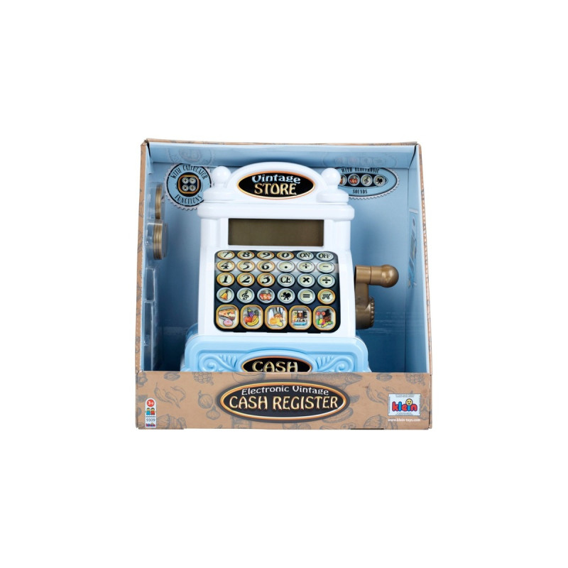 Theo Klein Elektronische Vintagekasse, Kaufladen(weiß/hellblau)
