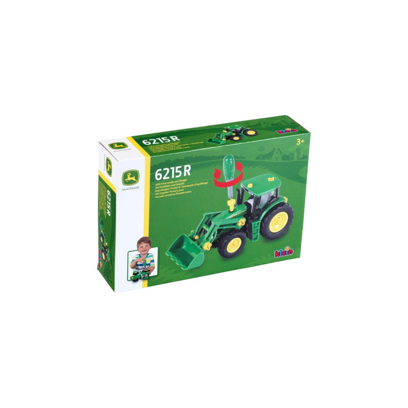 Theo Klein John Deere-Traktor mit Frontlader und Gewicht, Spielfahrzeug(grün)