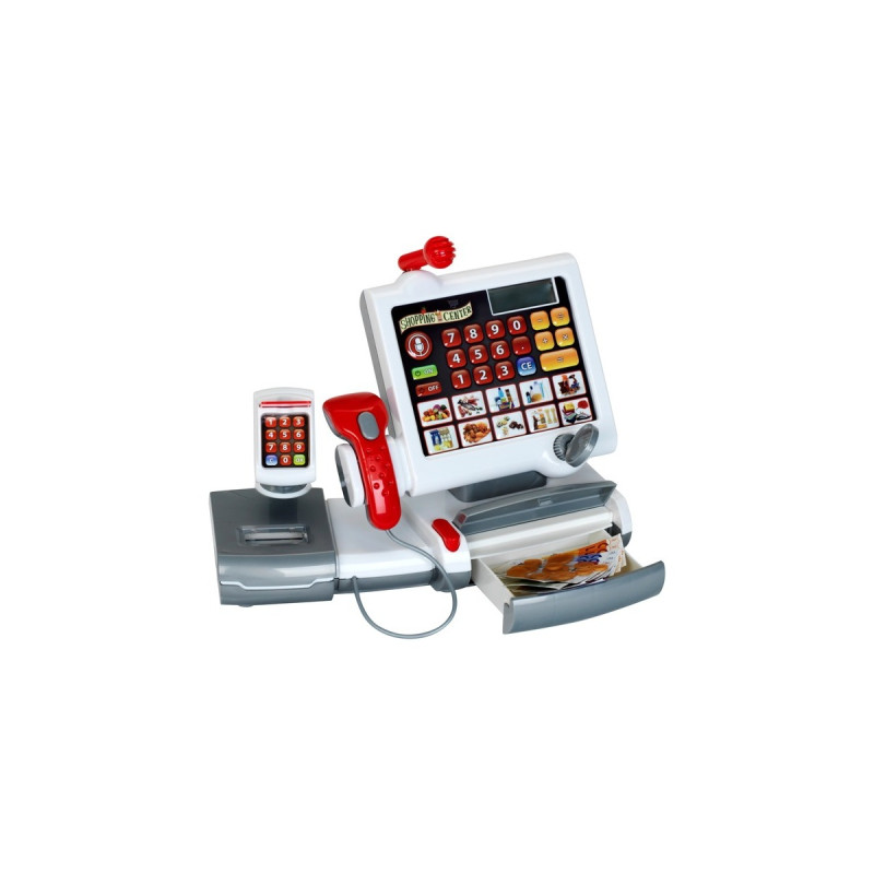 Theo Klein Kassenstation mit Folientastatur, Kaufladen(grau/rot)